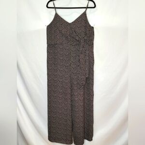 Hoity Toity Boutique Sleeveless Wide Leg Cropped Jumpsuit w/Tie Bodice - Size S